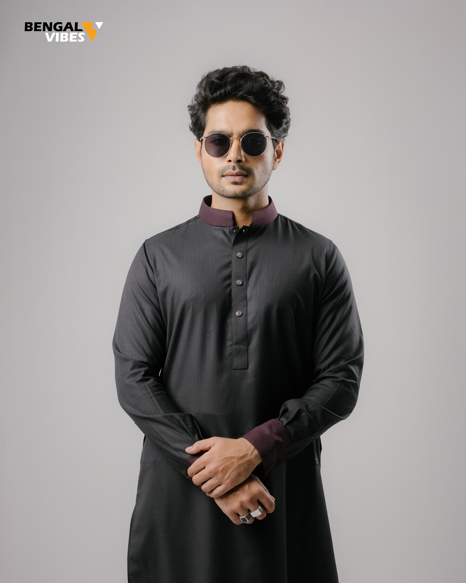 Black Ruby Accent Panjabi