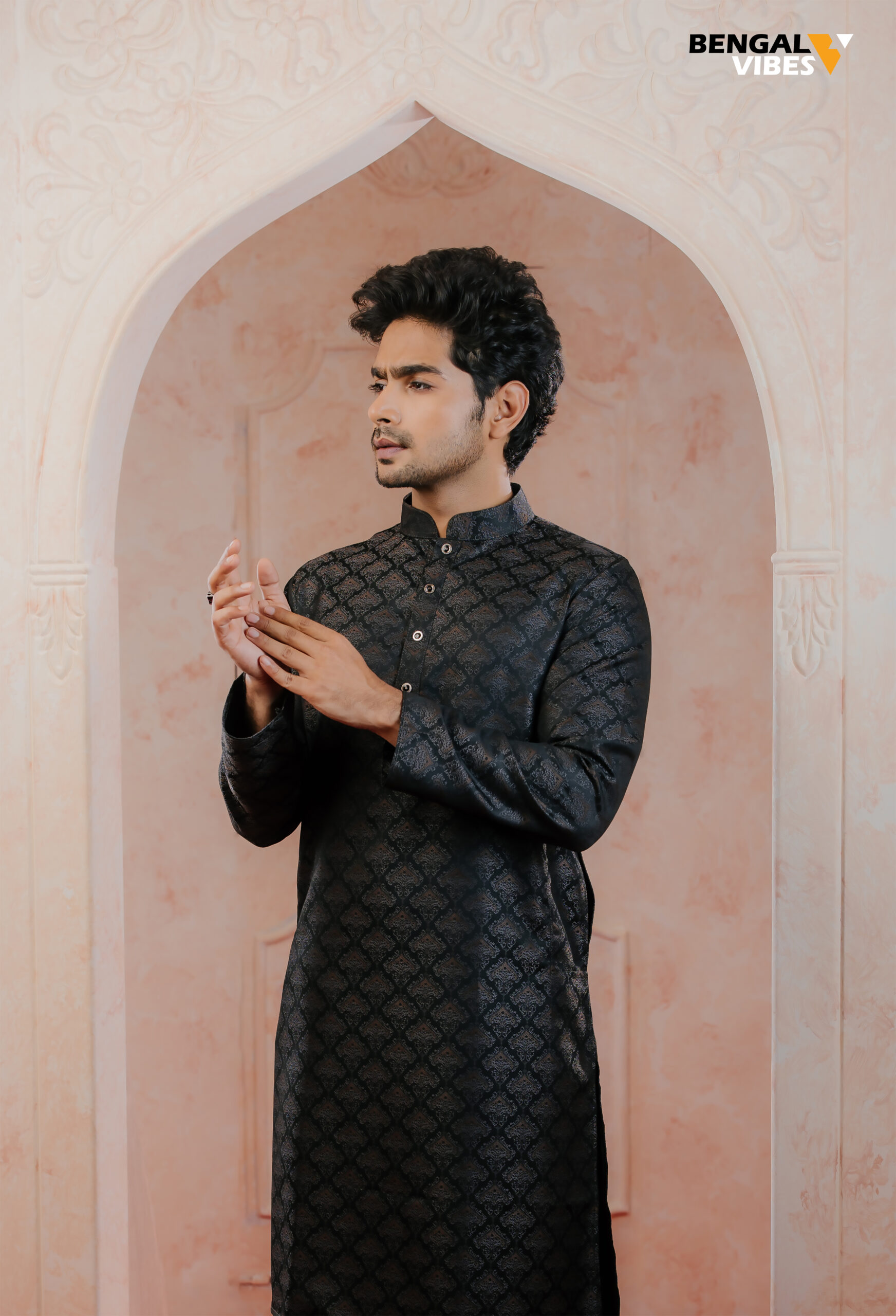 Midnight Heritage Jacquard Panjabi