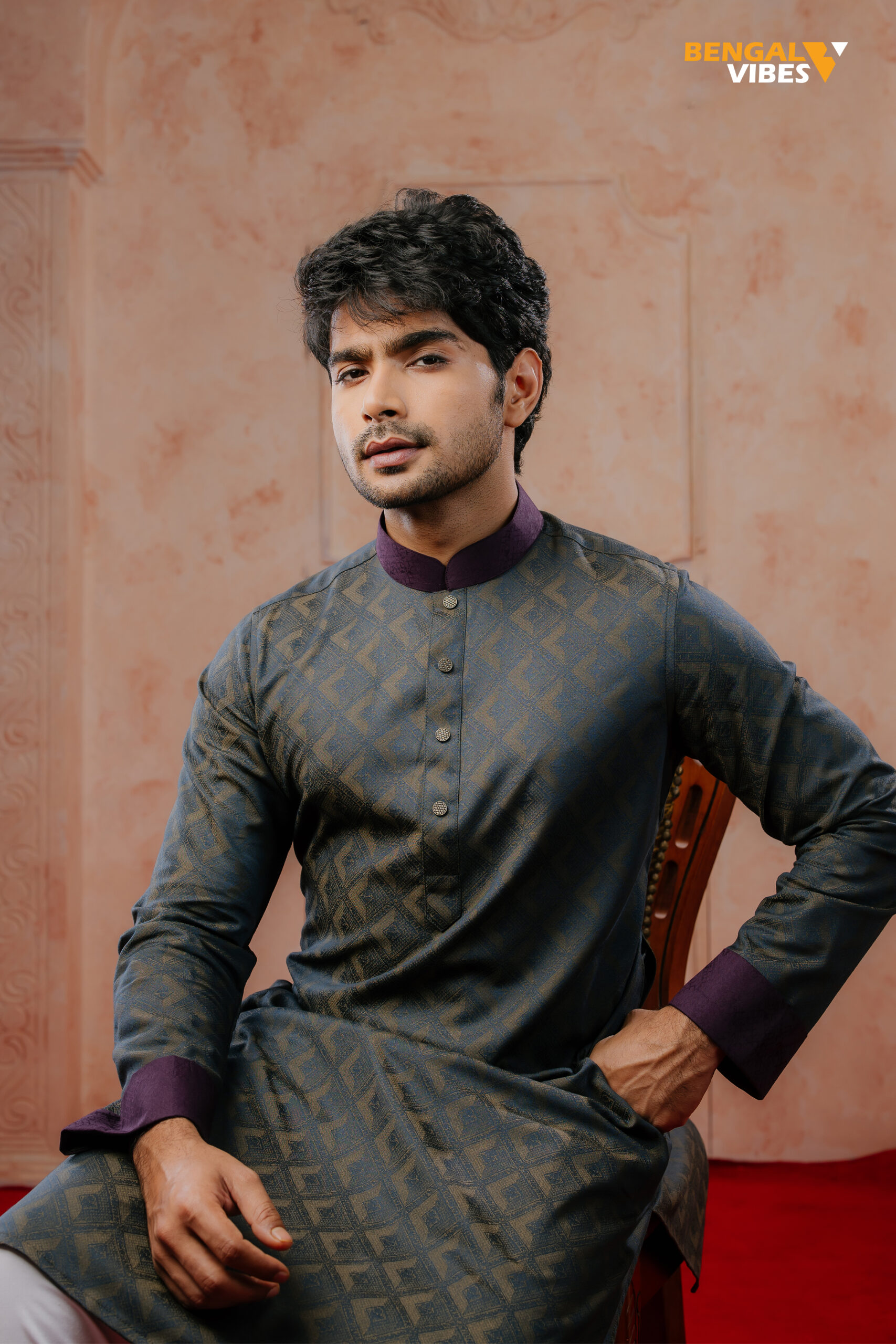 Teal Mosaic Signature Panjabi