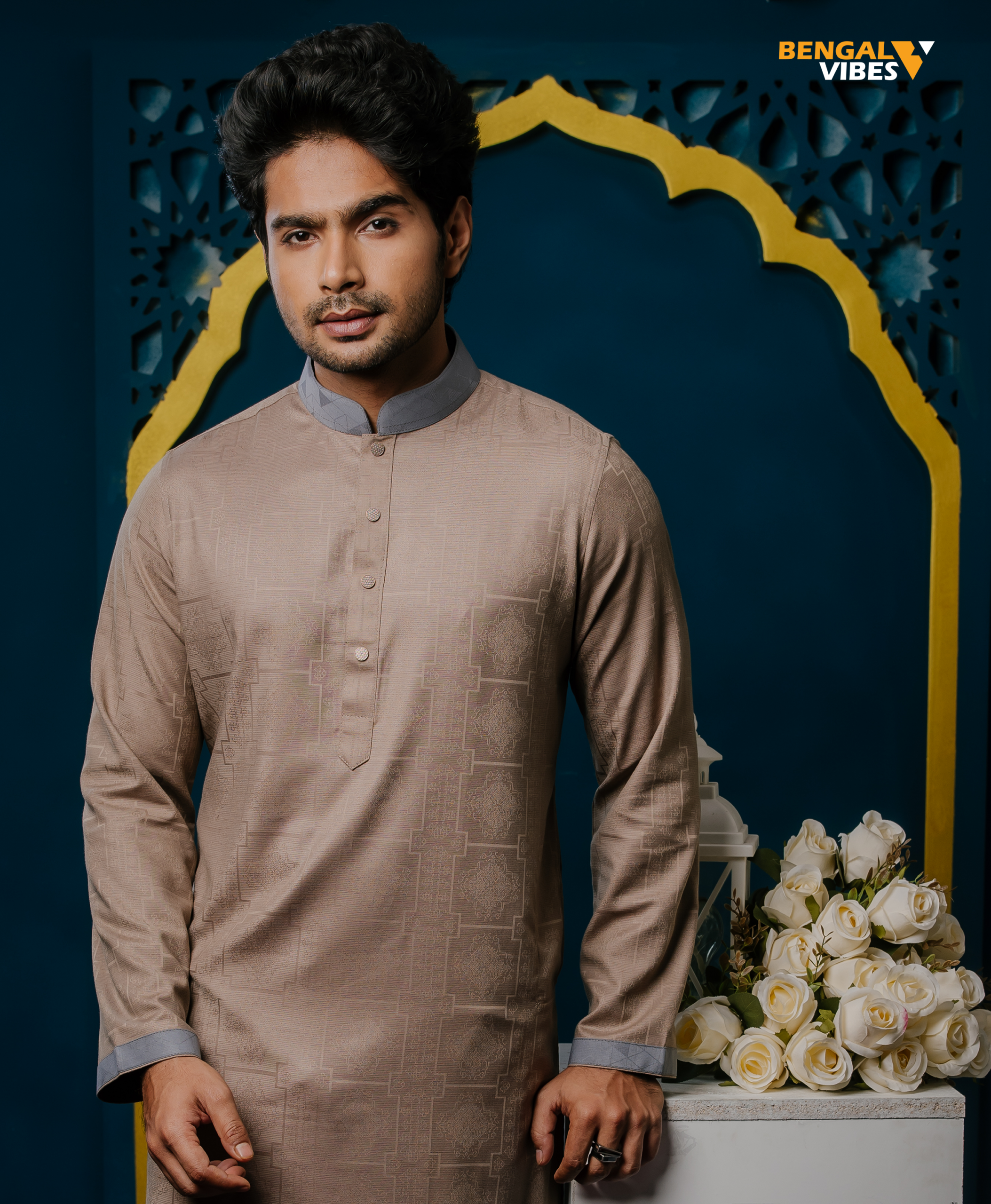 Beige Heritage Classic Panjabi