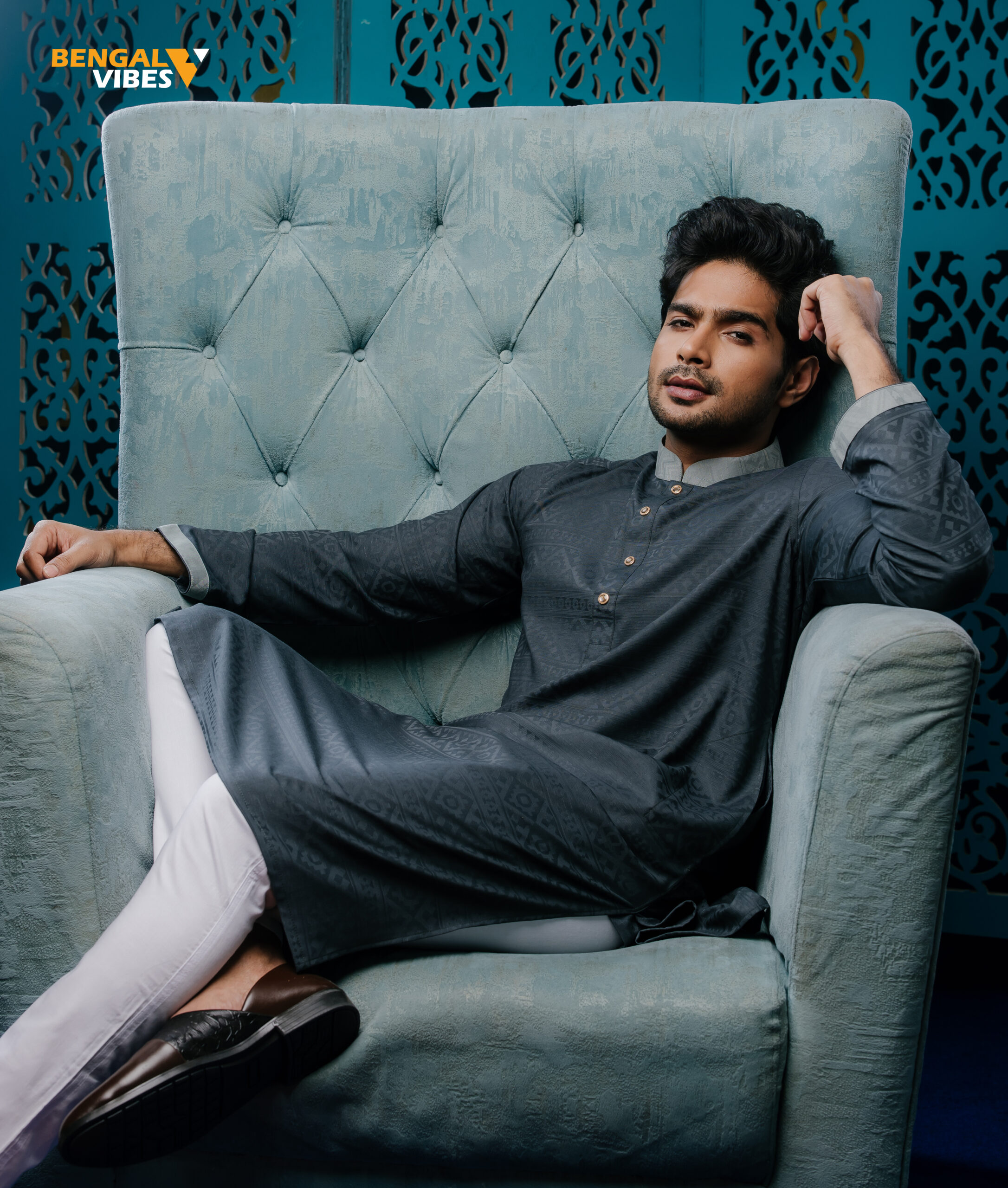 Deep Charcoal Classic Panjabi