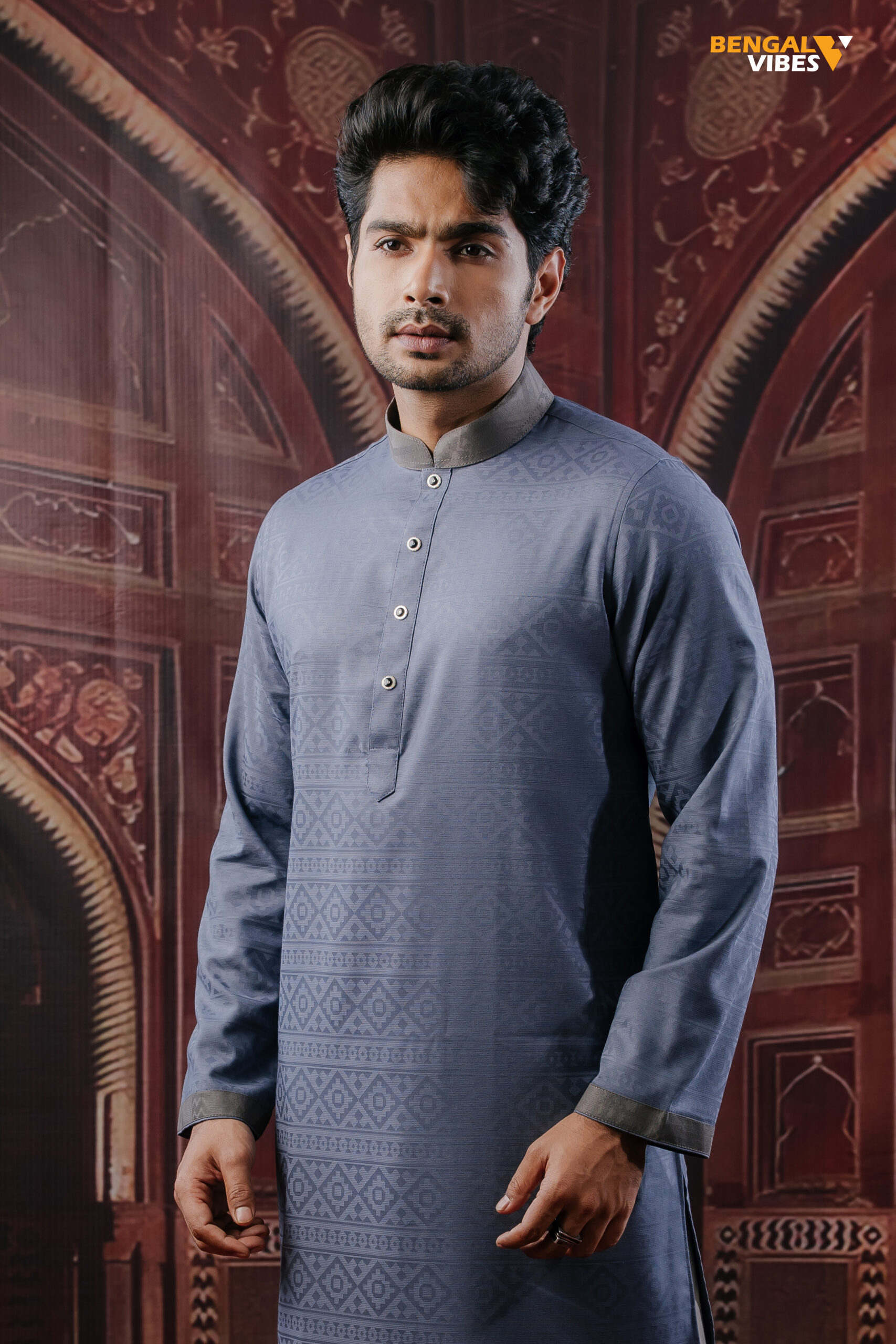 Blue Ash Pattern Panjabi