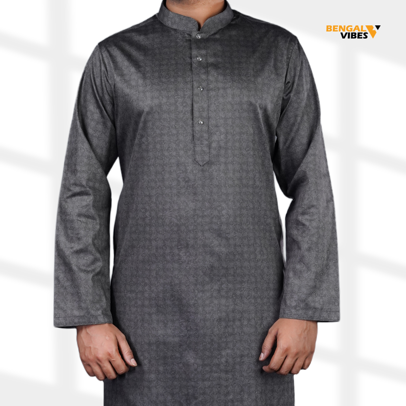 Ash Grey Contemporary Panjabi