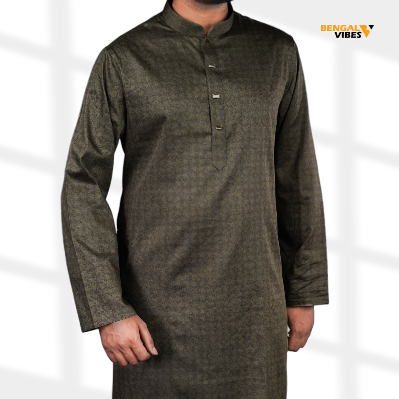 Olive Green Classic Panjabi